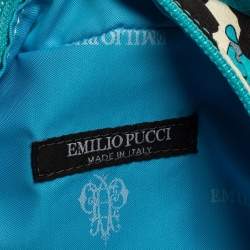 Emilio Pucci Multicolor Satin and Leather Chain Bag
