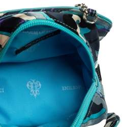 Emilio Pucci Multicolor Satin and Leather Chain Bag