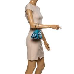 Emilio Pucci Multicolor Satin and Leather Chain Bag