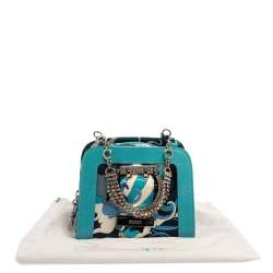 Emilio Pucci Multicolor Satin and Leather Chain Bag