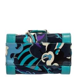 Emilio Pucci Multicolor Satin and Leather Chain Bag