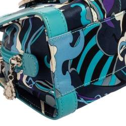 Emilio Pucci Multicolor Satin and Leather Chain Bag