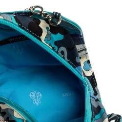 Emilio Pucci Multicolor Satin and Leather Chain Bag