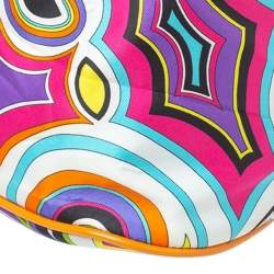 Emilio Pucci Multicolor Printed Fabric Double Pocket Shoulder Bag