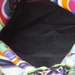 Emilio Pucci Multicolor Printed Fabric Double Pocket Shoulder Bag