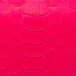 Emilio Pucci Neon Pink Python Eagle Box Clutch