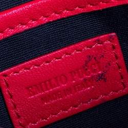Emilio Pucci Red Quilted Leather Shoulder Bag
