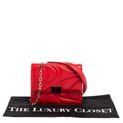 Emilio Pucci Red Quilted Leather Shoulder Bag