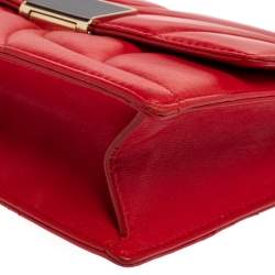 Emilio Pucci Red Quilted Leather Shoulder Bag