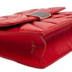 Emilio Pucci Red Quilted Leather Shoulder Bag
