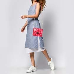 Emilio Pucci Red Quilted Leather Shoulder Bag
