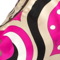 Emilio Pucci Multicolor Printed Fabric Clutch Bag