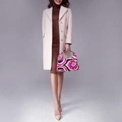 Emilio Pucci Multicolor Printed Fabric Clutch Bag