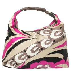 Emilio Pucci Multicolor Printed Fabric Clutch Bag