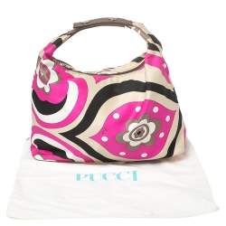 Emilio Pucci Multicolor Printed Fabric Clutch Bag