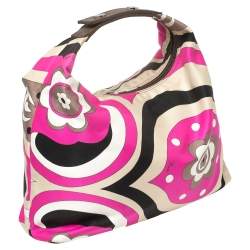 Emilio Pucci Multicolor Printed Fabric Clutch Bag