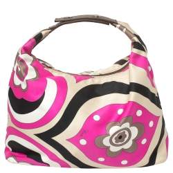 Emilio Pucci Multicolor Printed Fabric Clutch Bag