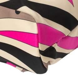 Emilio Pucci Multicolor Printed Fabric Clutch Bag