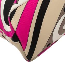 Emilio Pucci Multicolor Printed Fabric Clutch Bag