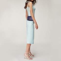 Emilio Pucci Indigo Python Flap Chain Crossbody Bag