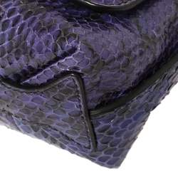 Emilio Pucci Indigo Python Flap Chain Crossbody Bag