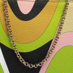 Emilio Pucci Multicolor Printed Coated Canvas and Leather Double Zip Crossbody Bag