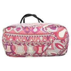 Emilio Pucci Pink Coated Canvas Tote