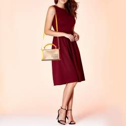 Emilio Pucci Tri Color Leather Mini Pilot Top Handle Bag