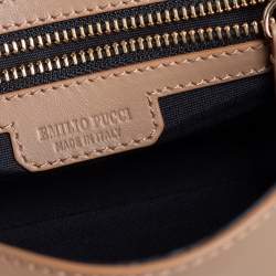 Emilio Pucci Tri Color Leather Mini Pilot Top Handle Bag
