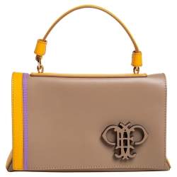 Emilio Pucci Tri Color Leather Mini Pilot Top Handle Bag