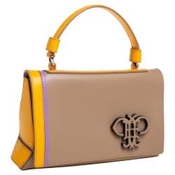Emilio Pucci Tri Color Leather Mini Pilot Top Handle Bag