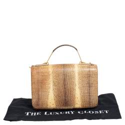 Pre Owned Emilio Pucci Beige/Brown Python Leather Newton Shoulder Bag