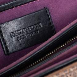 Pre Owned Emilio Pucci Beige/Brown Python Leather Newton Shoulder Bag