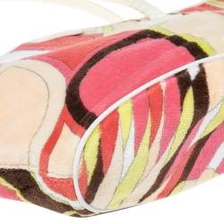 Pre Owned Emilio Pucci Multicolor Velvet Tote
