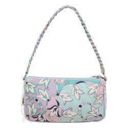 Pre Owned حقيبة صغيرة إيميليو بوتشي جلد مطبوع  متعدد الألوان مضفره