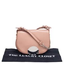 Pre Owned Emilio Pucci Beige Leather and Suede Metal Flap Chain Crossbody Bag