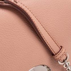 Pre Owned Emilio Pucci Beige Leather and Suede Metal Flap Chain Crossbody Bag