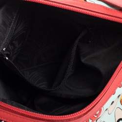 Emilio Pucci Multicolor Printed Canvas and Leather Baguette Bag