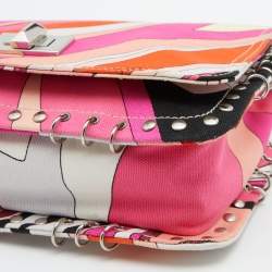 Emilio Pucci Multicolor Canvas Marquise Shoulder Bag