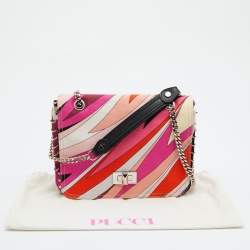 Emilio Pucci Multicolor Canvas Marquise Shoulder Bag