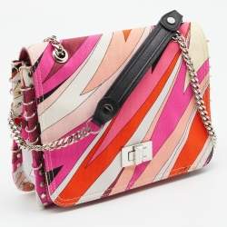 Emilio Pucci Multicolor Canvas Marquise Shoulder Bag