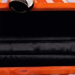 Emilio Pucci Multicolor Suede Patchwork Box Clutch