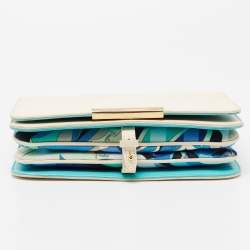 Emilio Pucci Multicolor Leather and Canvas Newton Shoulder Bag