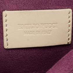 Emilio Pucci Multicolor Leather and Canvas Newton Shoulder Bag