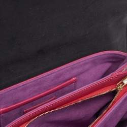 Pre Owned Emilio Pucci Pink/Black Snakeskin Leather Newton Top Handle Bag