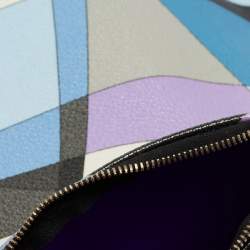Emilio Pucci Multicolor Printed Coated Canvas and Leather Tote