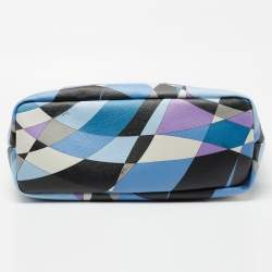 Emilio Pucci Multicolor Printed Coated Canvas and Leather Tote