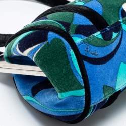 Emilio Pucci Multicolor Printed Velvet Frame Satchel