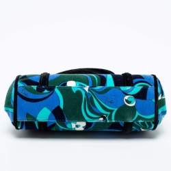 Emilio Pucci Multicolor Printed Velvet Frame Satchel