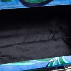 Emilio Pucci Multicolor Printed Velvet Frame Satchel
